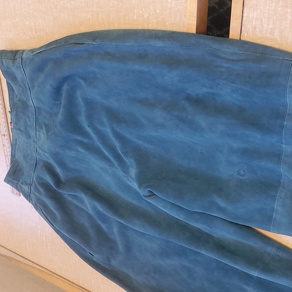 Mario Valentino women's Blue leather pants size S / 6 EU - Picture 6 of 9